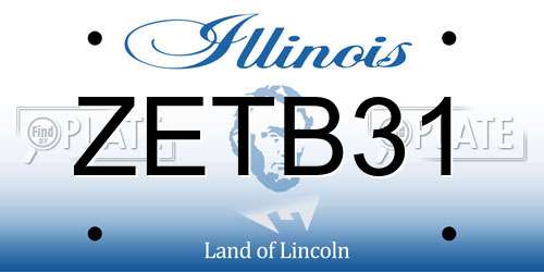 ZETB31 Illinois License Plate