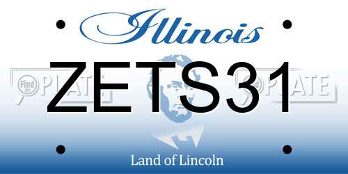 ZETS31 Illinois License Plate