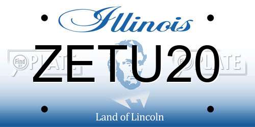 ZETU20 Illinois License Plate