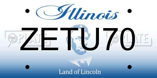 ZETU70 Illinois License Plate