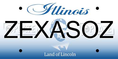 ZEXASOZ Illinois License Plate