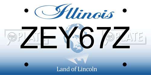ZEY67Z Illinois License Plate