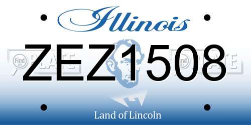 ZEZ1508 Illinois License Plate