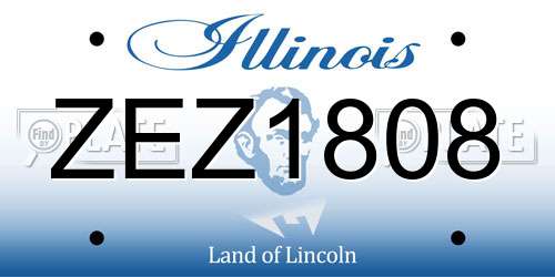 ZEZ1808 Illinois License Plate