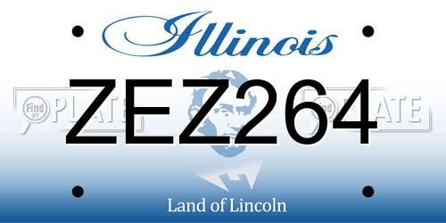 ZEZ264 Illinois License Plate