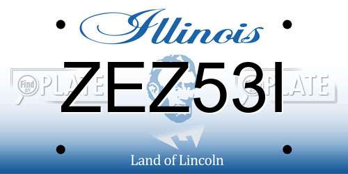 ZEZ53I Illinois License Plate