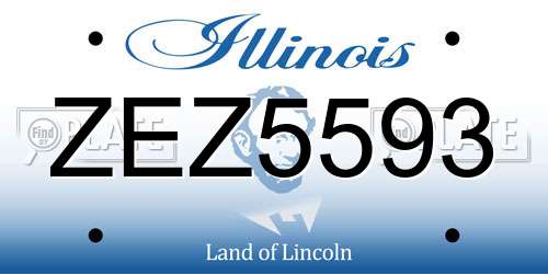 ZEZ5593 Illinois License Plate