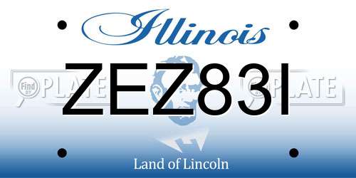ZEZ83I Illinois License Plate