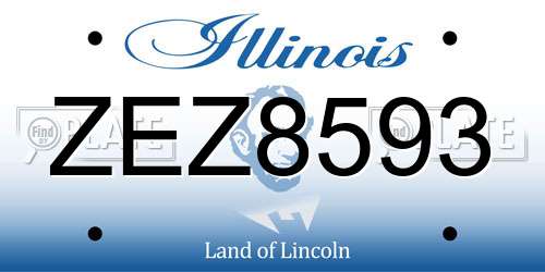 ZEZ8593 Illinois License Plate