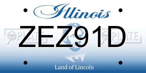 ZEZ91D Illinois License Plate