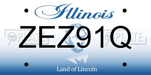 ZEZ91Q Illinois License Plate