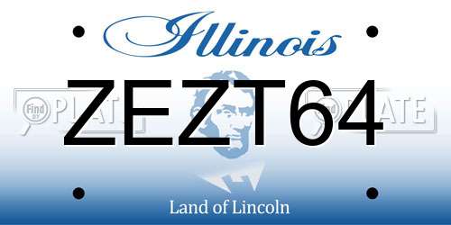 ZEZT64 Illinois License Plate