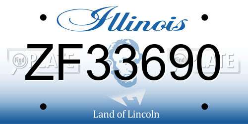 ZF33690 Illinois License Plate