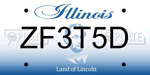 ZF3T5D Illinois License Plate