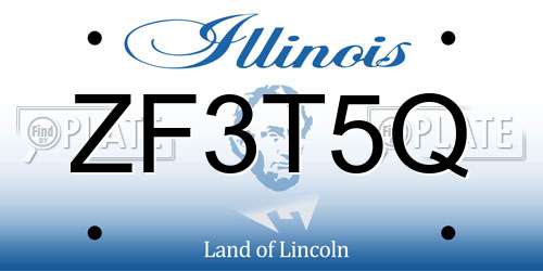 ZF3T5Q Illinois License Plate
