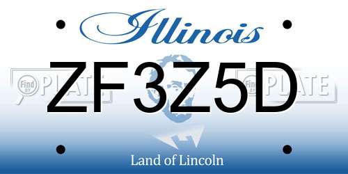 ZF3Z5D Illinois License Plate