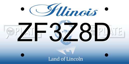 ZF3Z8D Illinois License Plate