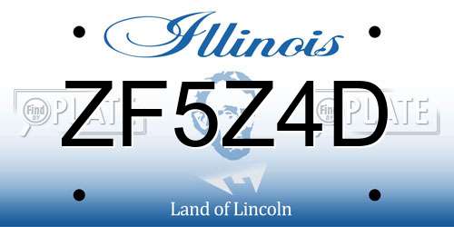 ZF5Z4D Illinois License Plate