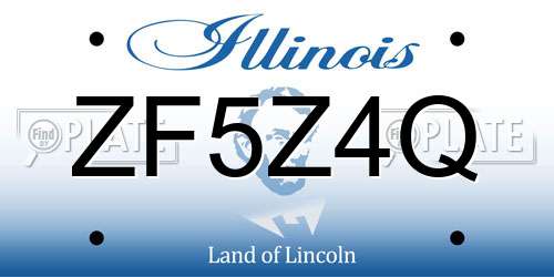 ZF5Z4Q Illinois License Plate