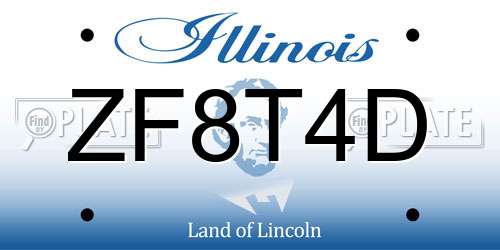 ZF8T4D Illinois License Plate