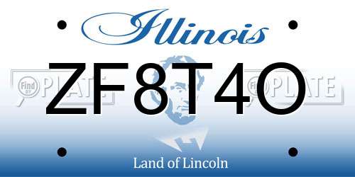 ZF8T4O Illinois License Plate