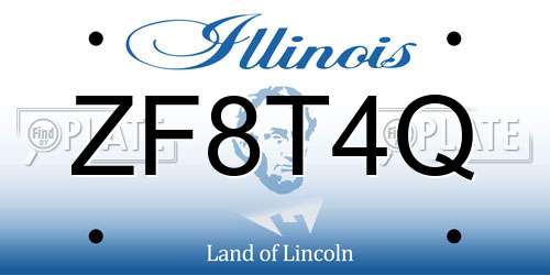 ZF8T4Q Illinois License Plate