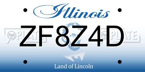 ZF8Z4D Illinois License Plate