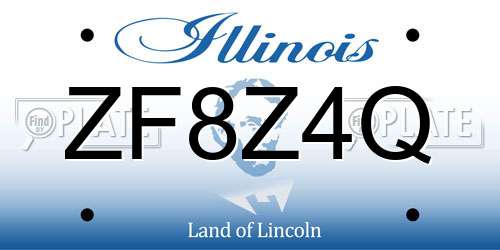 ZF8Z4Q Illinois License Plate