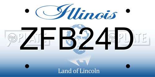 ZFB24D Illinois License Plate