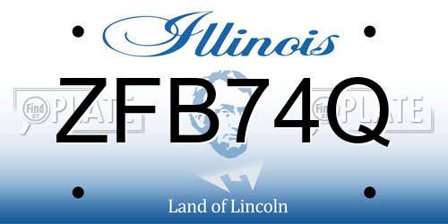 ZFB74Q Illinois License Plate