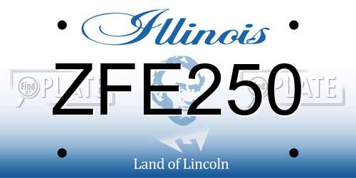 ZFE250 Illinois License Plate