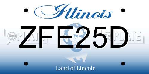 ZFE25D Illinois License Plate