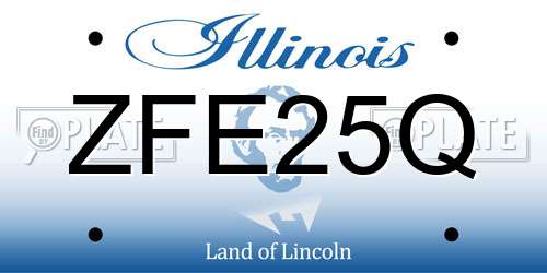ZFE25Q Illinois License Plate