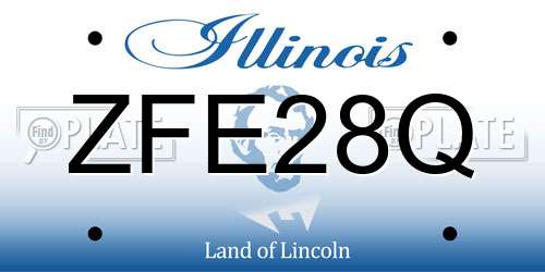 ZFE28Q Illinois License Plate