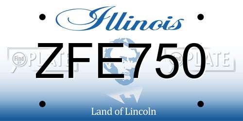 ZFE750 Illinois License Plate