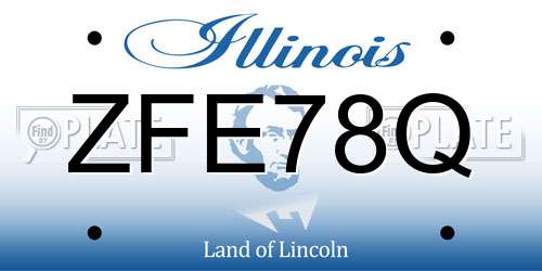 ZFE78Q Illinois License Plate
