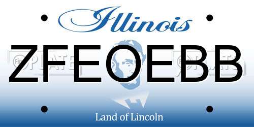 ZFEOEBB Illinois License Plate