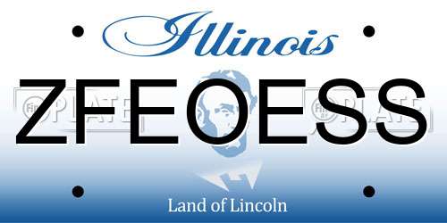 ZFEOESS Illinois License Plate