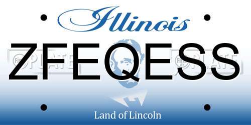 ZFEQESS Illinois License Plate