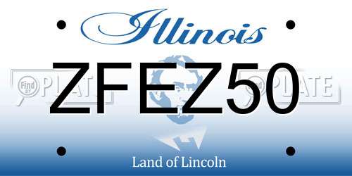 ZFEZ50 Illinois License Plate