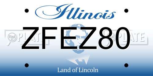 ZFEZ80 Illinois License Plate