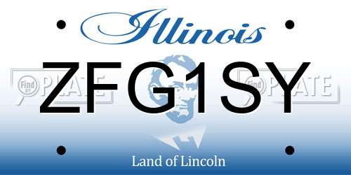 ZFG1SY Illinois License Plate