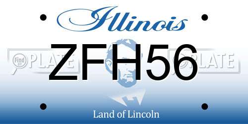 ZFH56 Illinois License Plate
