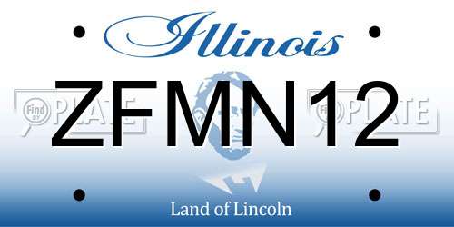 ZFMN12 Illinois License Plate