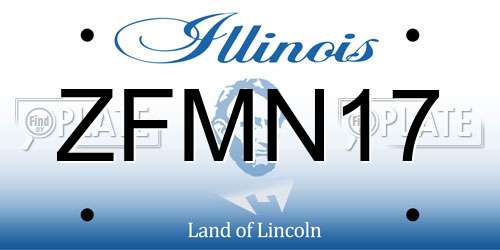 ZFMN17 Illinois License Plate