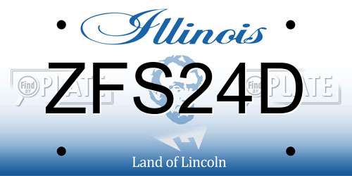 ZFS24D Illinois License Plate