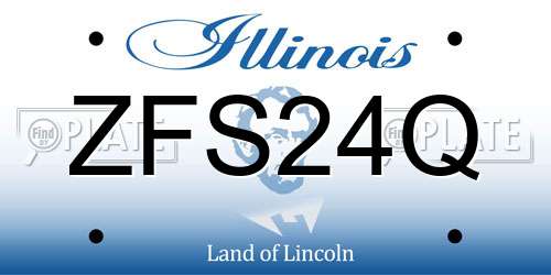 ZFS24Q Illinois License Plate