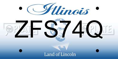 ZFS74Q Illinois License Plate