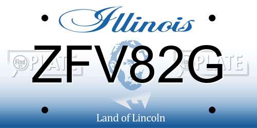 ZFV82G Illinois License Plate