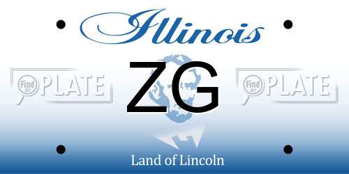ZG Illinois License Plate